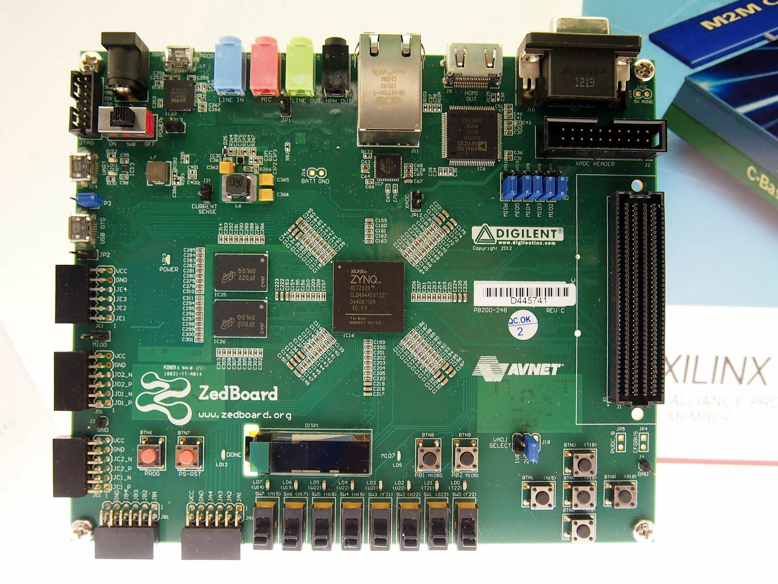 Embedded computing board illustrating firmware-controlled hardware