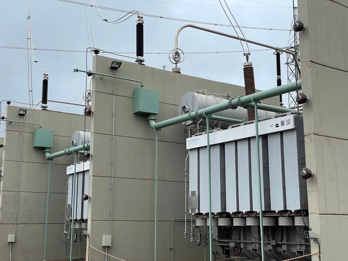 Contextual photo of electrical infrastructure at HIVE Digital’s Yguazú mining site; not a heat-recovery installation.