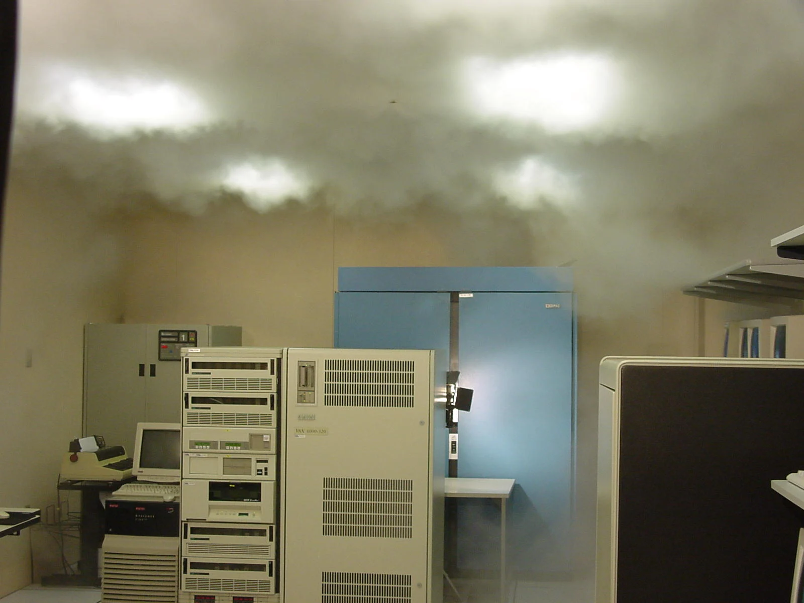 Computer room infrastructure used as an archival illustration for the QBT test environment