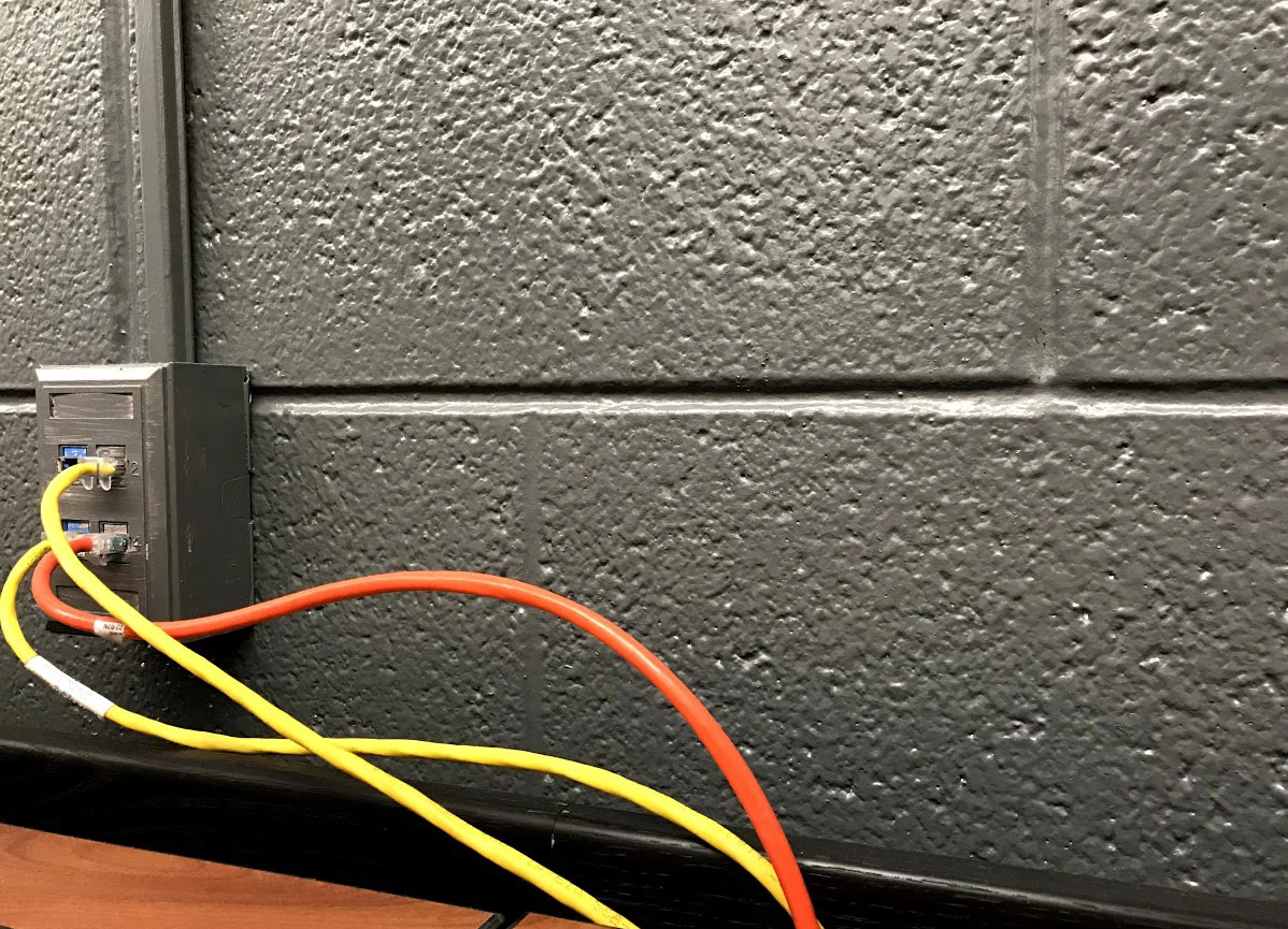 Cableado de red Ethernet, imagen de archivo