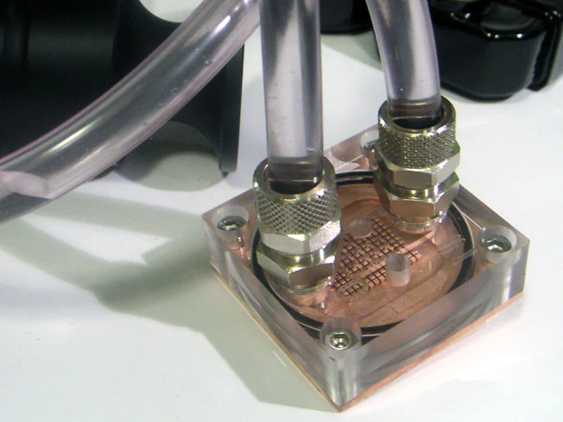 Processor water-cooling block: archival photograph
