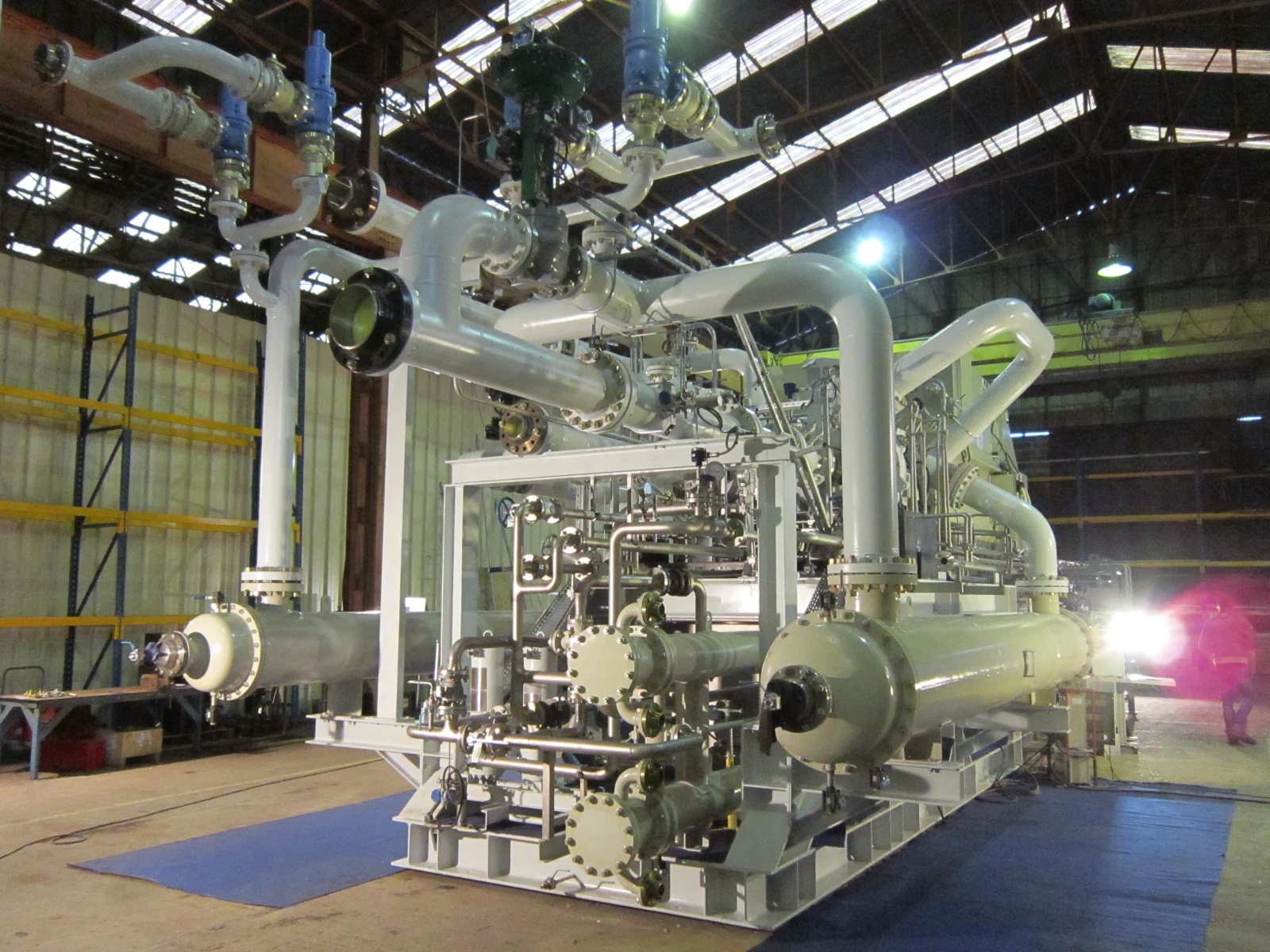Archival skid-mounted centrifugal compressor; illustration, not Clivet’s announced model